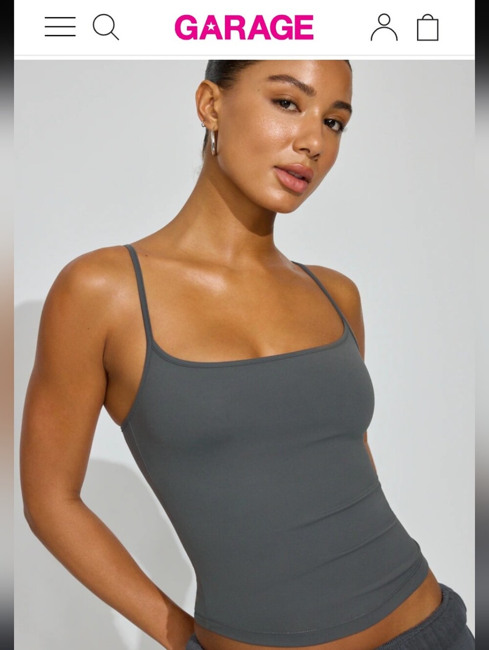 Garage Burnt Ash Sleek Scoop Cami Top